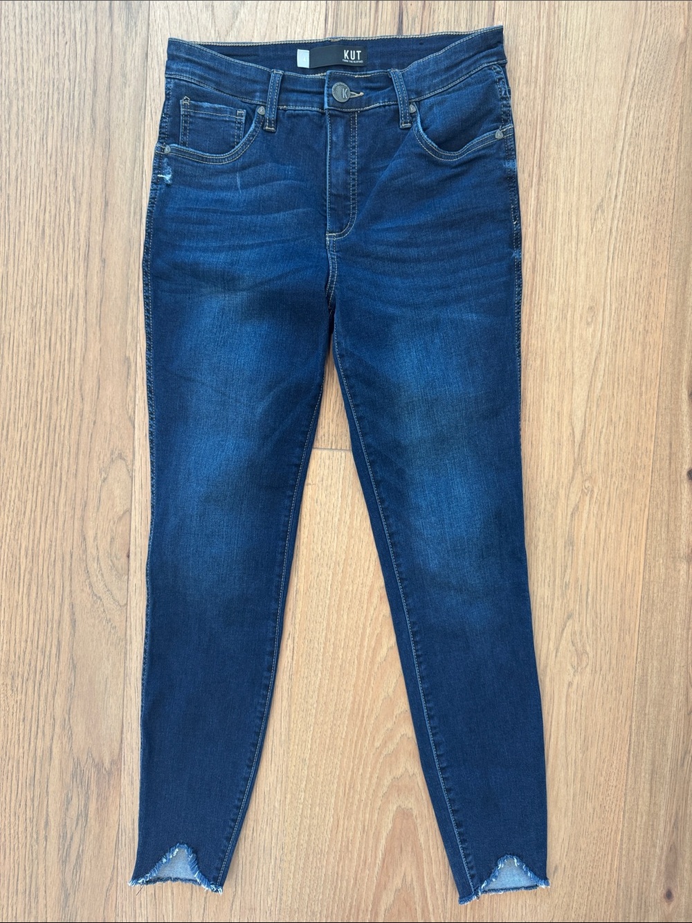 KUT From the Kloth Connie High Rise Dark Wash Fab AB Ankle Skinny Women’s 4 Jean